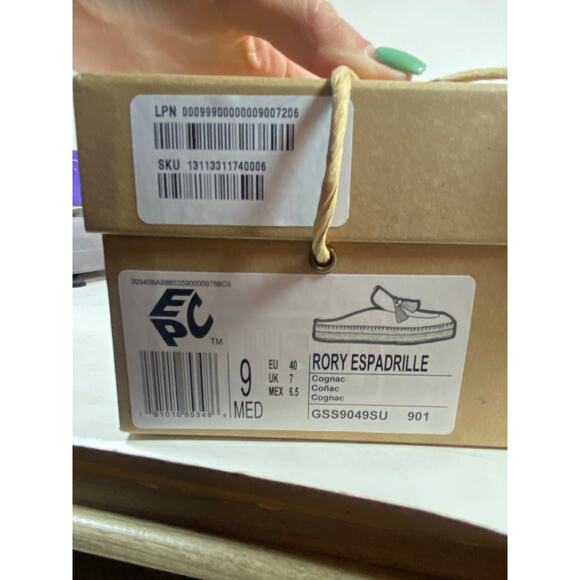 Kenneth Cole Gentle Souls Rory Leather Espadrilles Brown BRAND NEW Women's 9M - Picture 2 of 12